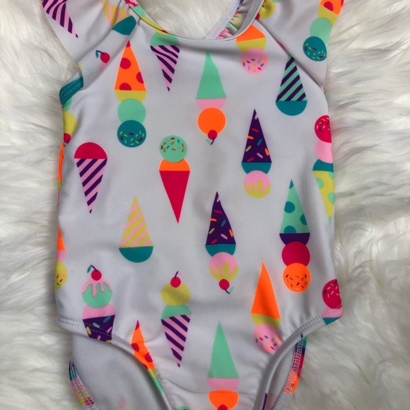Cat & Jack Girls Ice Cream Swimming Suit 18M - Picture 2 of 5